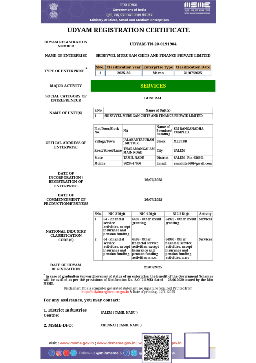 Udyam / MSME Registration